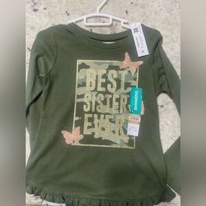 - New little girls best sister ever long sleeve shirt size 4T‎